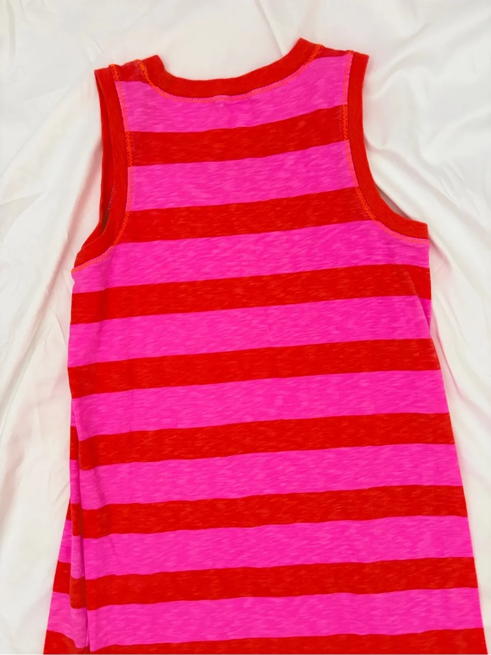 Crewcuts Pink and Red Striped Sleeveless Dress